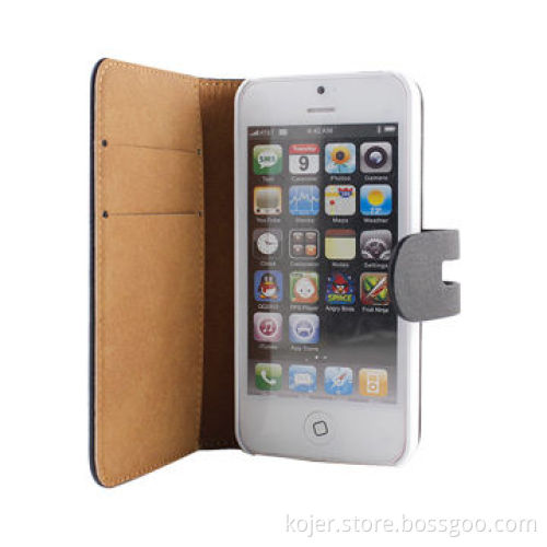 Book Style Leather Mobile Phone Case for iPhone, Magnetic Flap on Top, OEM Orders Welcomed